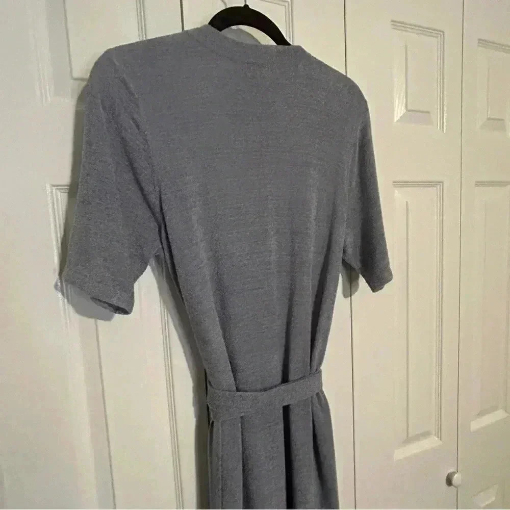 Elegant Gray Wrap Dress - Picture 8 of 10